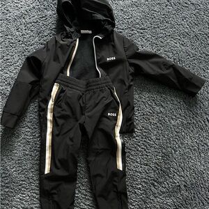 BOSS Kids Black Tracksuit Set